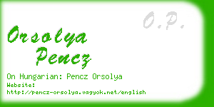 orsolya pencz business card